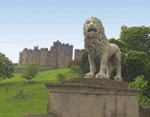 Alnwick castle from the Lion bridge